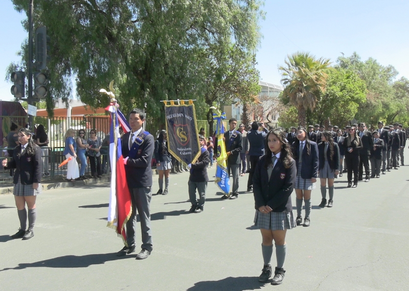 Delegaci&oacute;n del Colegio Don Bosco brill&oacute; en el desfile por el 146&deg; Aniversario de Calama