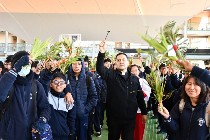 Domingo de Ramos en Don Bosco Calama: Emotiva conmemoraci&oacute;n para dar inicio a la Semana Santa